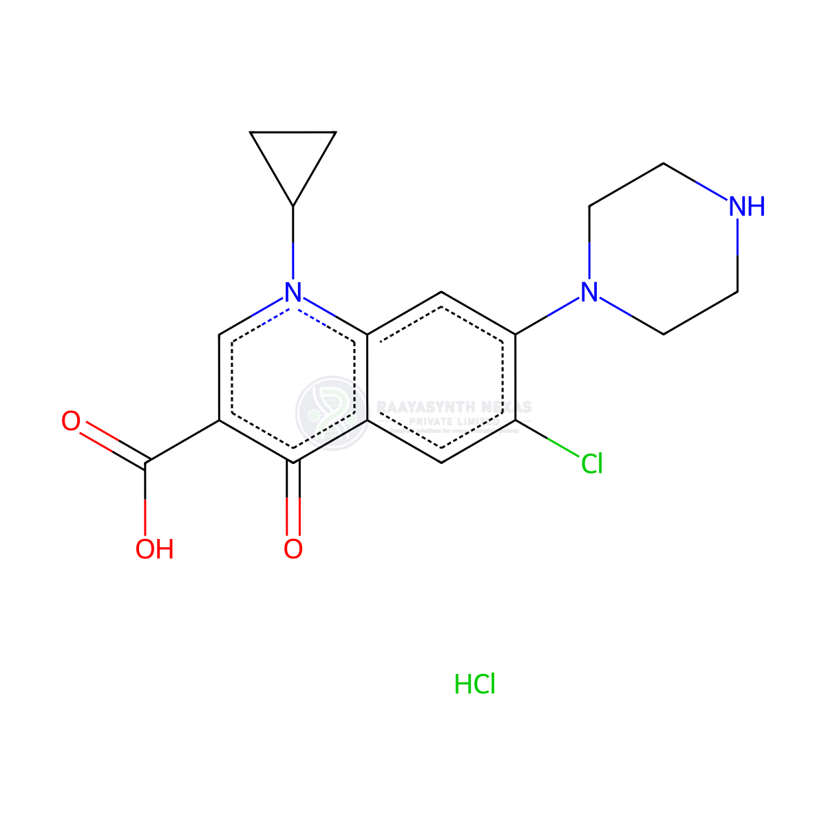 6-Chloro-6-Defluoro Ciprofloxacin Hydrochloride