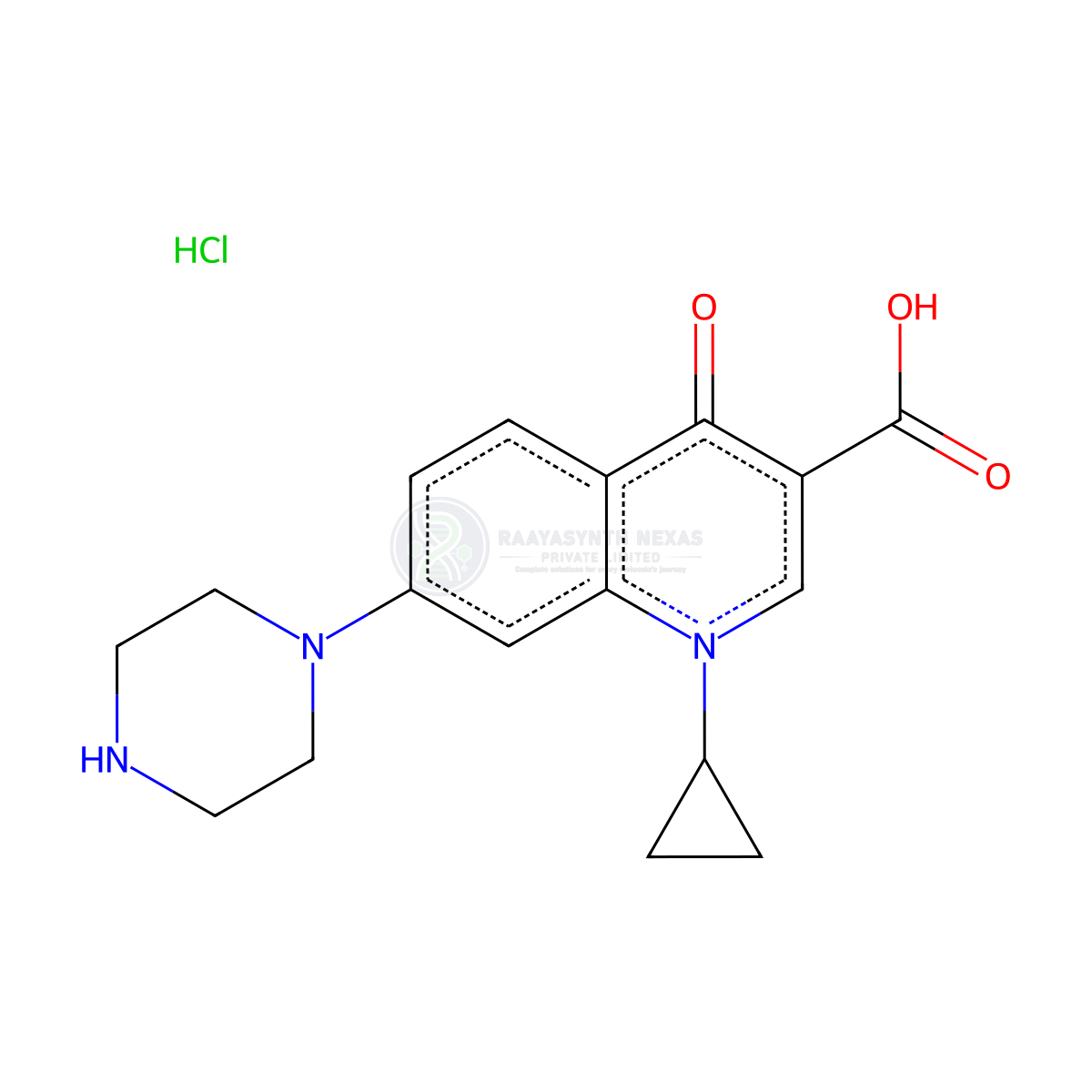 Ciprofloxacin EP Impurity B (HCl salt)