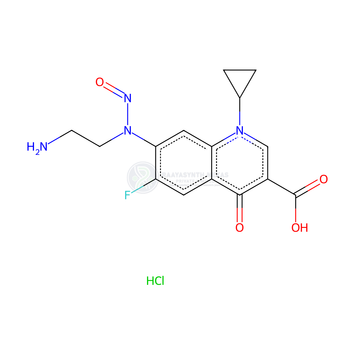N-Nitroso Ciprofloxacin EP Impurity C (HCl Salt)